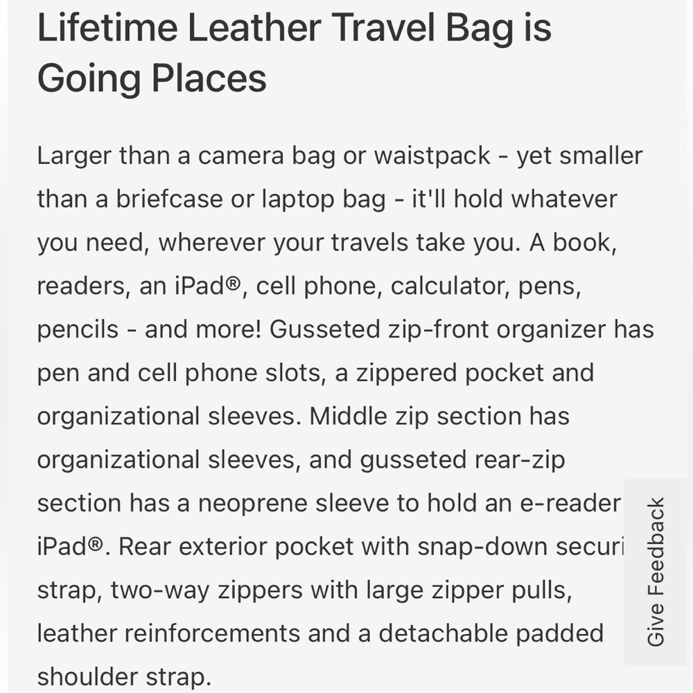 Duluth Trading Co Brown Leather Crossbody Travel Bag - Picture 15 of 16